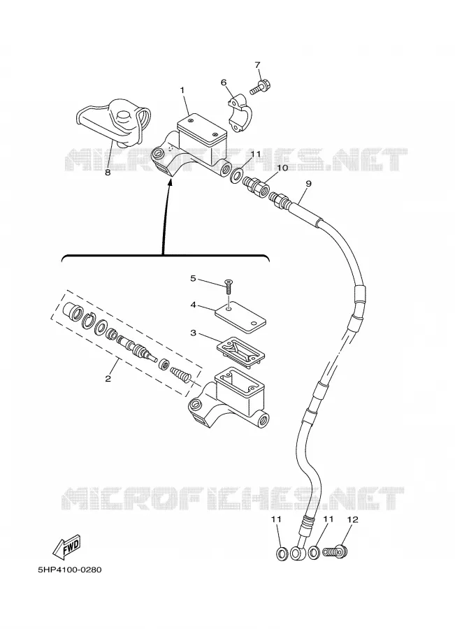 MAITRE CYLINDRE AVANT Yamaha MOTO 125 2005 TTR  TTR125LE