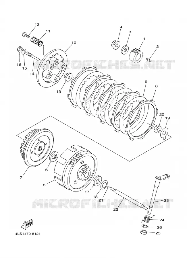 EMBRAYAGE DE DEMARREUR Yamaha MOTO 125 2006 TTR  TTR125LE