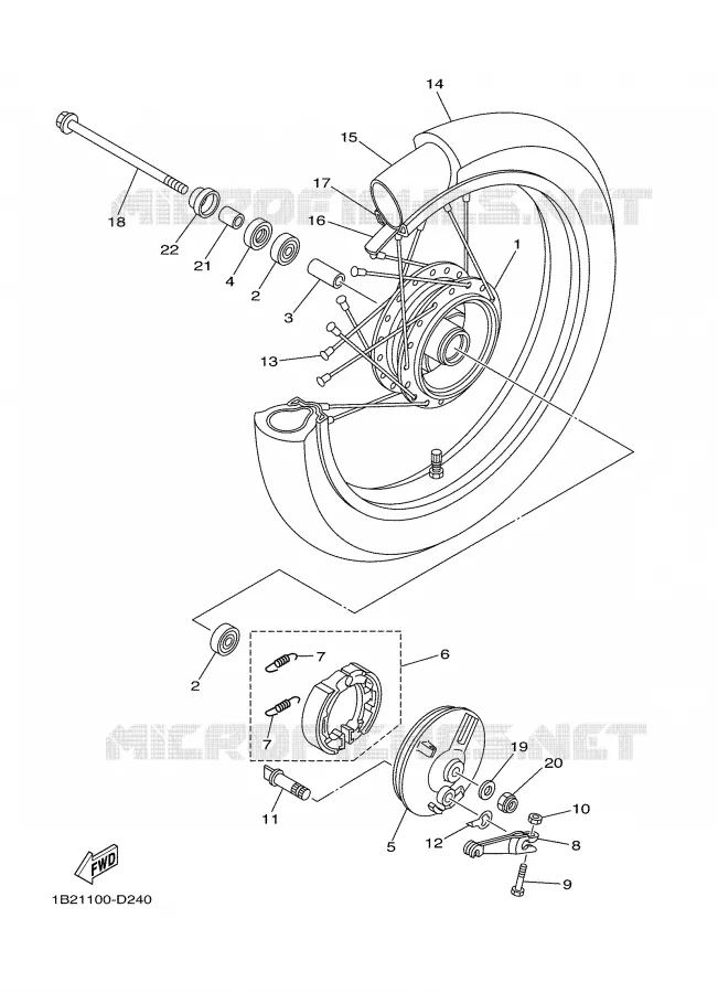 ROUE AVANT Yamaha MOTO 125 2006 TTR  TTR125LE