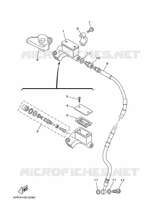 MAITRE CYLINDRE AVANT Yamaha MOTO 125 2006 TTR  TTR125LE