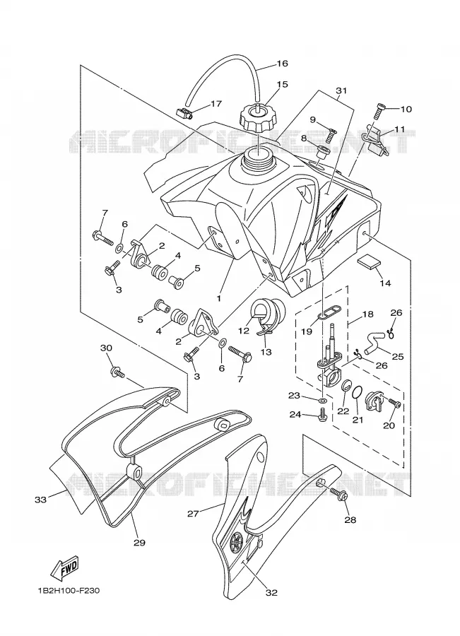 RESERVOIR A ESSENCE Yamaha MOTO 125 2007 TTR  TTR125LE