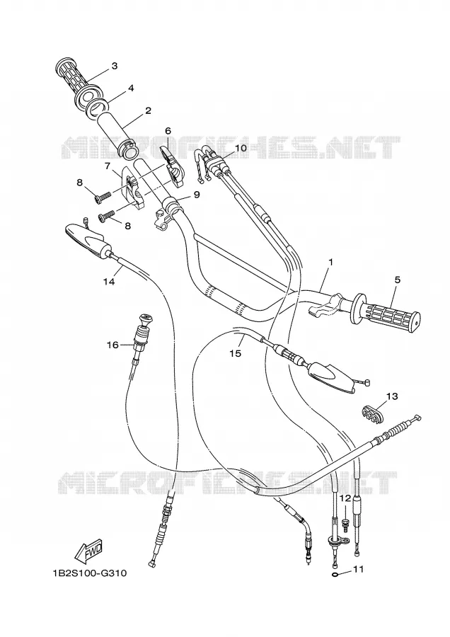 GUIDON ET CABLES Yamaha MOTO 125 2008 TTR  TTR125LE