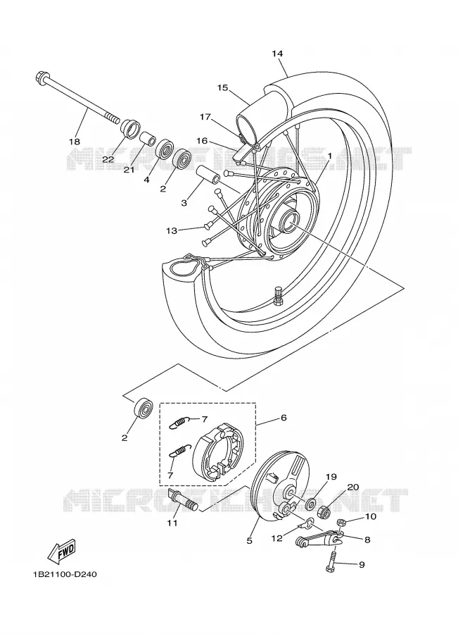 ROUE AVANT Yamaha MOTO 125 2006 TTR  TTR125LEV