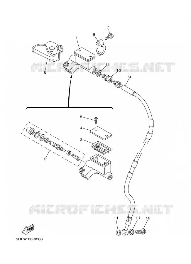 MAITRE CYLINDRE AVANT Yamaha MOTO 125 2006 TTR  TTR125LEV