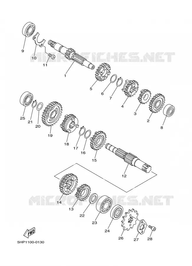 TRANSMISSION Yamaha MOTO 125 2007 TTR  TTR125LEW