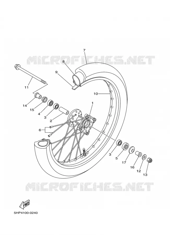 ROUE AVANT 2 Yamaha MOTO 125 2008 TTR  TTR125LEX