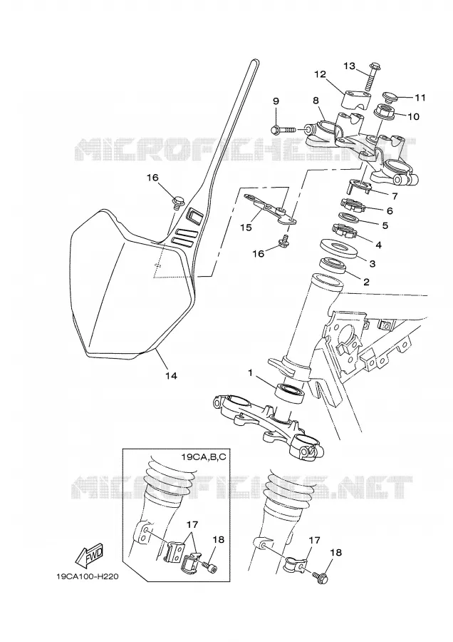 DIRECTION Yamaha MOTO 125 2009 TTR  TT-R125LEY