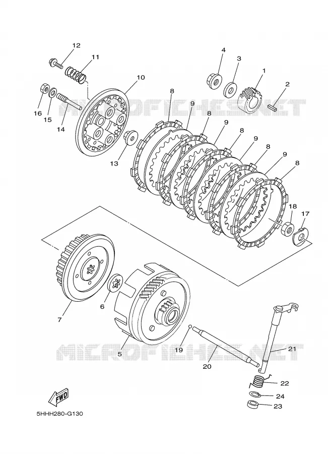 EMBRAYAGE DE DEMARREUR Yamaha MOTO 125 2009 TTR  TT-R125LEY