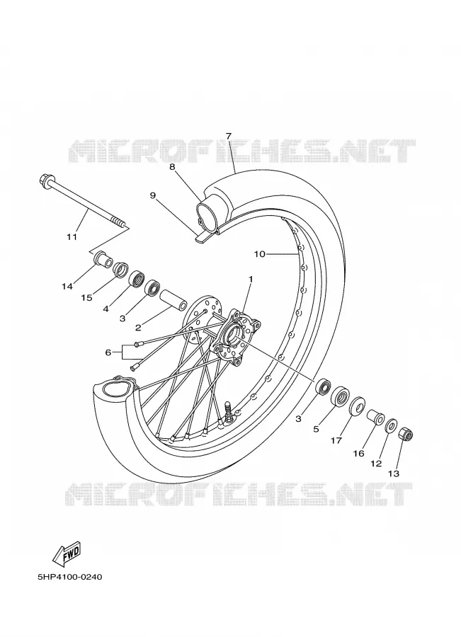 ROUE AVANT 2 Yamaha MOTO 125 2009 TTR  TT-R125LEY