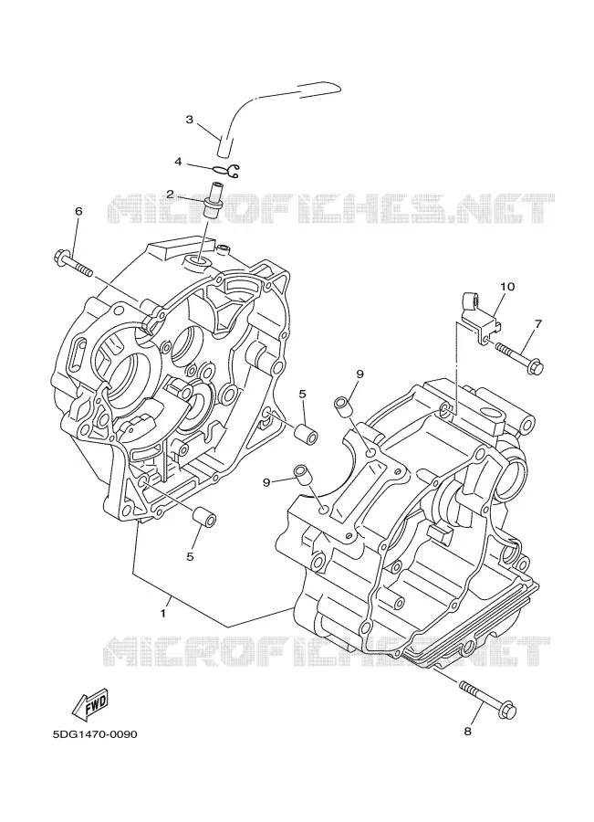 CARTER MOTEUR Yamaha MOTO 125 2003 TTR  TTR125LR