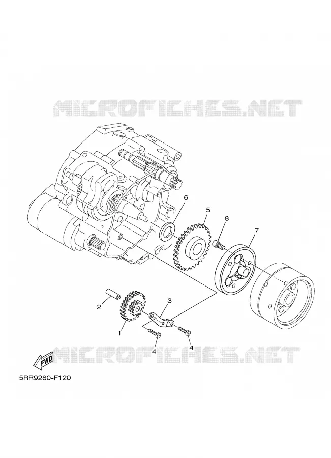 EMBRAYAGE DE DEMARREUR Yamaha MOTO 125 2009 TTR BIG WHEELS  TT-R125LWE