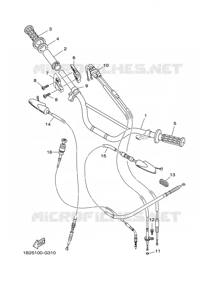 GUIDON ET CABLES Yamaha MOTO 125 2008 TTR  TTR125LX