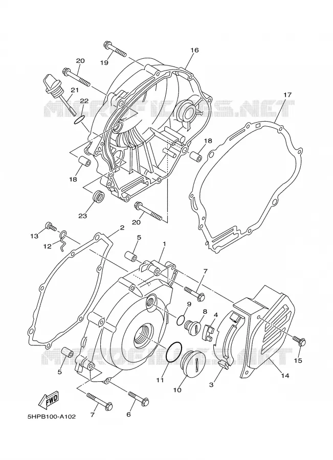CARTER - MOTEUR 1 Yamaha MOTO 125 2005 TTR  TT-R125T