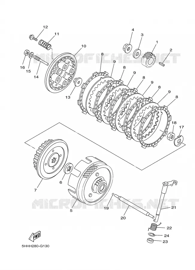EMBRAYAGE DE DEMARREUR Yamaha MOTO 125 2009 TTR  TT-R125Y