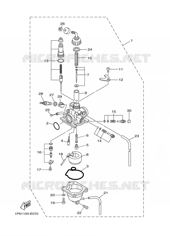 CARBURATEUR Yamaha MOTO 50 2007 TTRE  TTR50E