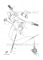 GUIDON ET CABLES pour Yamaha TTR50EY de 2009