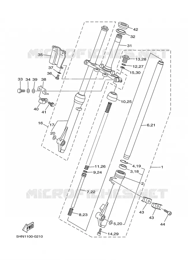 FOURCHE Yamaha MOTO 90 2000 TTR  TTR90