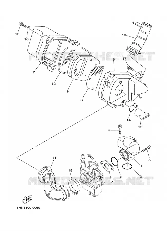 ADMISSION Yamaha MOTO 90 2002 TTR  TTR90