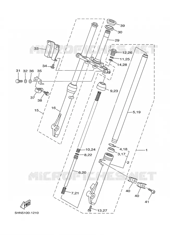FOURCHE Yamaha MOTO 90 2003 TTR  TTR90