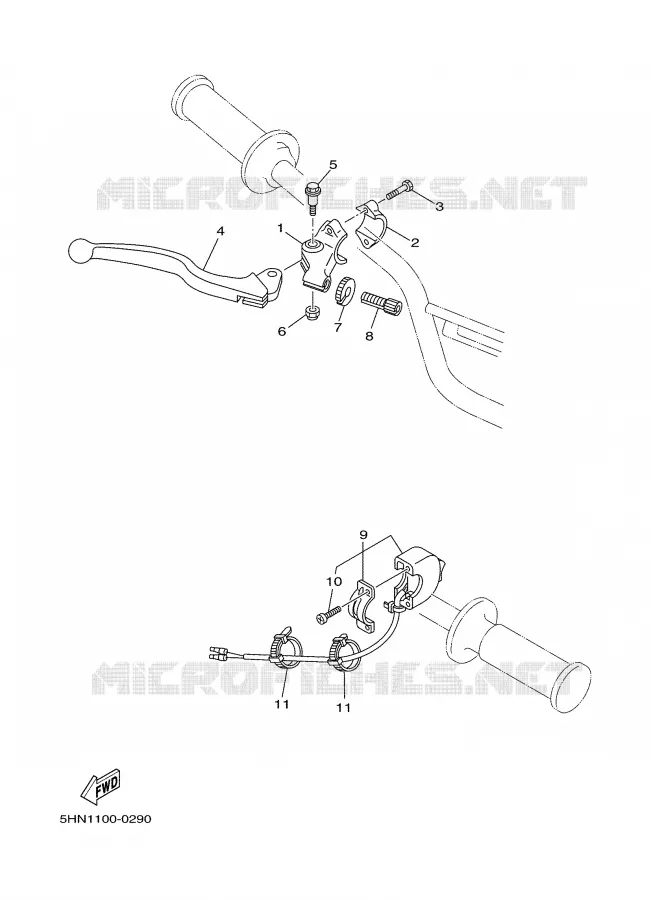 COMMODO / LEVIER Yamaha MOTO 90 2003 TTR  TTR90