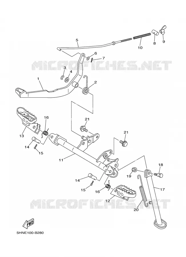 BEQUILLE / REPOSE PIEDS Yamaha MOTO 90 2004 TTR  TTR90