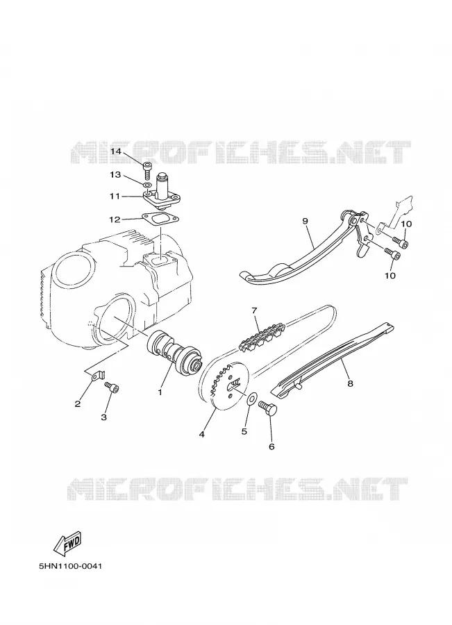 ARBRE A CAMES / CHAINE DE DISTRIBUTION Yamaha MOTO 90 2007 TTRE  TTR90E