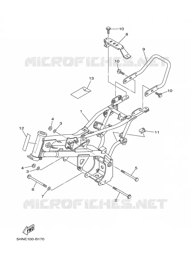 CADRE Yamaha MOTO 90 2004 TTRE  TTR90ES