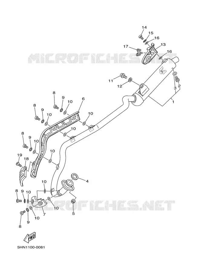 ECHAPPEMENT Yamaha MOTO 90 2006 TTRE  TTR90EV