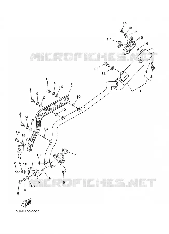 ECHAPPEMENT Yamaha MOTO 90 2000 TTR  TTR90M