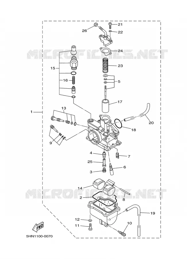 CARBURATEUR Yamaha MOTO 90 2000 TTR  TTR90MC
