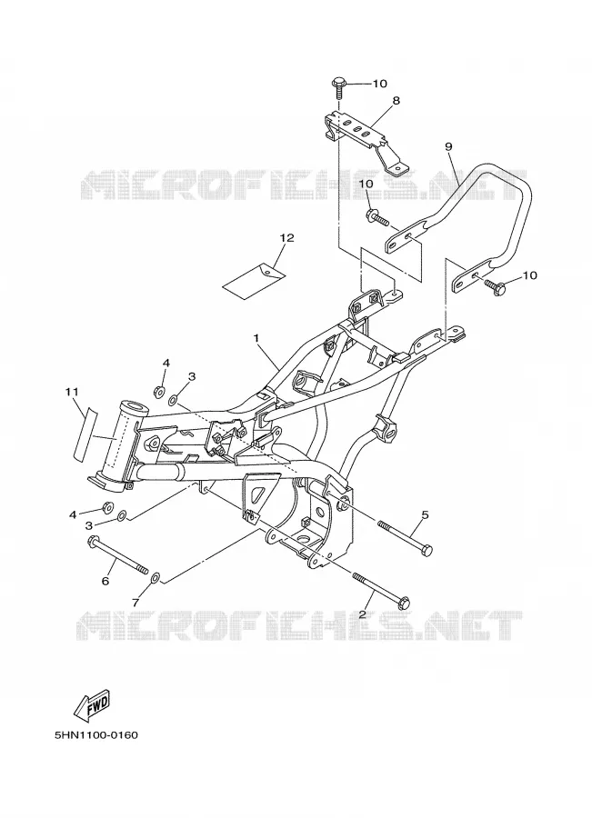 CADRE Yamaha MOTO 90 2000 TTR  TTR90MC
