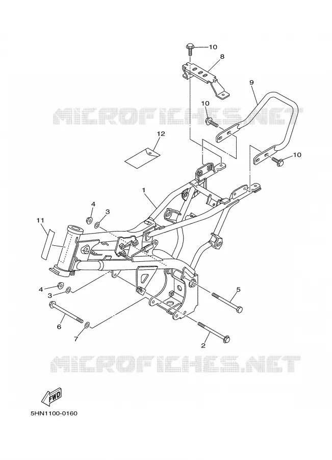 CADRE Yamaha MOTO 90 2002 TTR  TTR90P