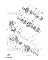 VILEBREQUIN / PISTON pour Yamaha TW125 de 1999