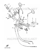GUIDON ET CABLES pour Yamaha TW125 de 1999