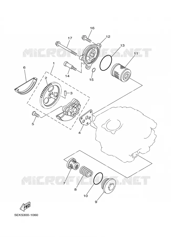 POMPE A HUILE Yamaha MOTO 125 2001 TW  TW125