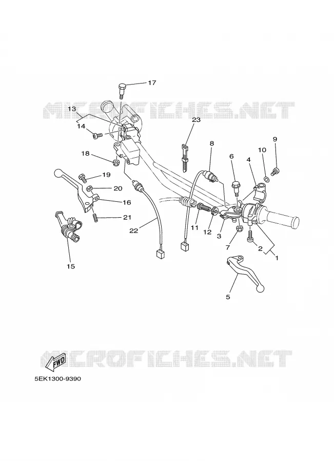 COMMODO / LEVIER Yamaha MOTO 125 2002 TW  TW125