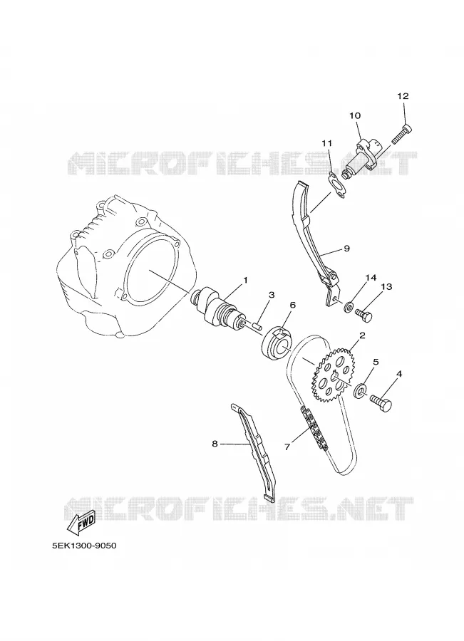 ARBRE A CAMES / CHAINE DE DISTRIBUTION Yamaha MOTO 125 2004 TW  TW125
