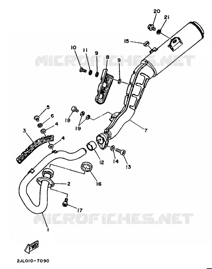 ECHAPPEMENT Yamaha MOTO 200 1994 TW  TW200E