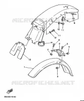 GARDE BOUE pour Yamaha TY250R de 1988