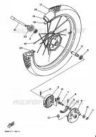 ROUE AVANT pour Yamaha TY250R de 1988