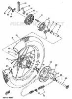 ROUE ARRIERE pour Yamaha TY250R de 1988