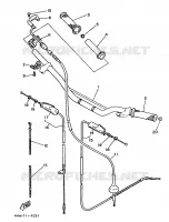 GUIDON ET CABLES pour Yamaha TY250R de 1988