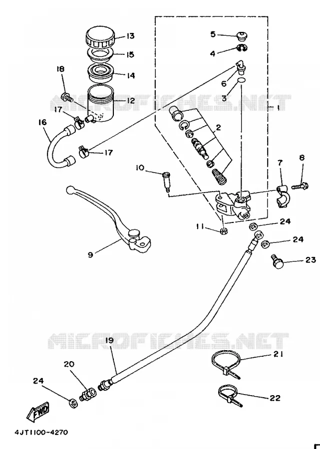 MAITRE CYLINDRE AVANT Yamaha MOTO 125 1995 TZ  TZ125