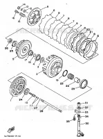 EMBRAYAGE DE DEMARREUR pour Yamaha TZ125 de 1998