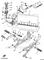 SUPPORT / REPOSE PIEDS pour Yamaha TZ125 de 1998