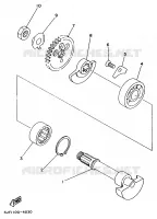 ARBRE INTERMEDIAIRE pour Yamaha TZ125 de 1998