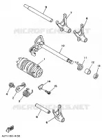 BARILLET DE SELECTION / FOURCHETTES pour Yamaha TZ125 de 1998