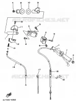 GUIDON ET CABLES pour Yamaha TZ125 de 1998
