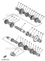 TRANSMISSION pour Yamaha TZ250 de 1990