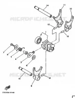 BARILLET DE SELECTION / FOURCHETTES pour Yamaha TZ250 de 1990